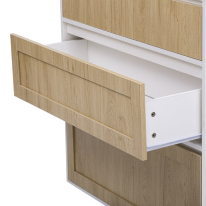 US Local Modern Design White Solid Wood Frame Three Drawer Storage Cabinet