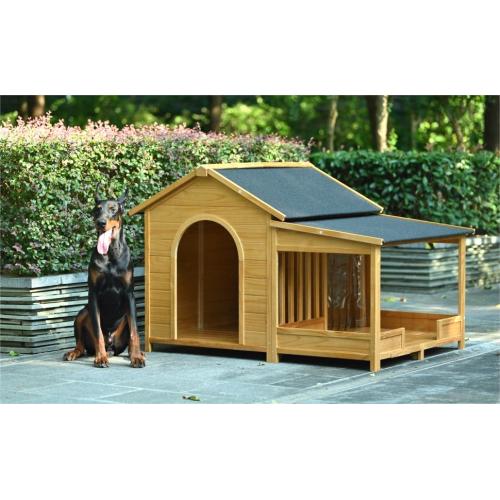US Local Large Wooden Dog House With Porch