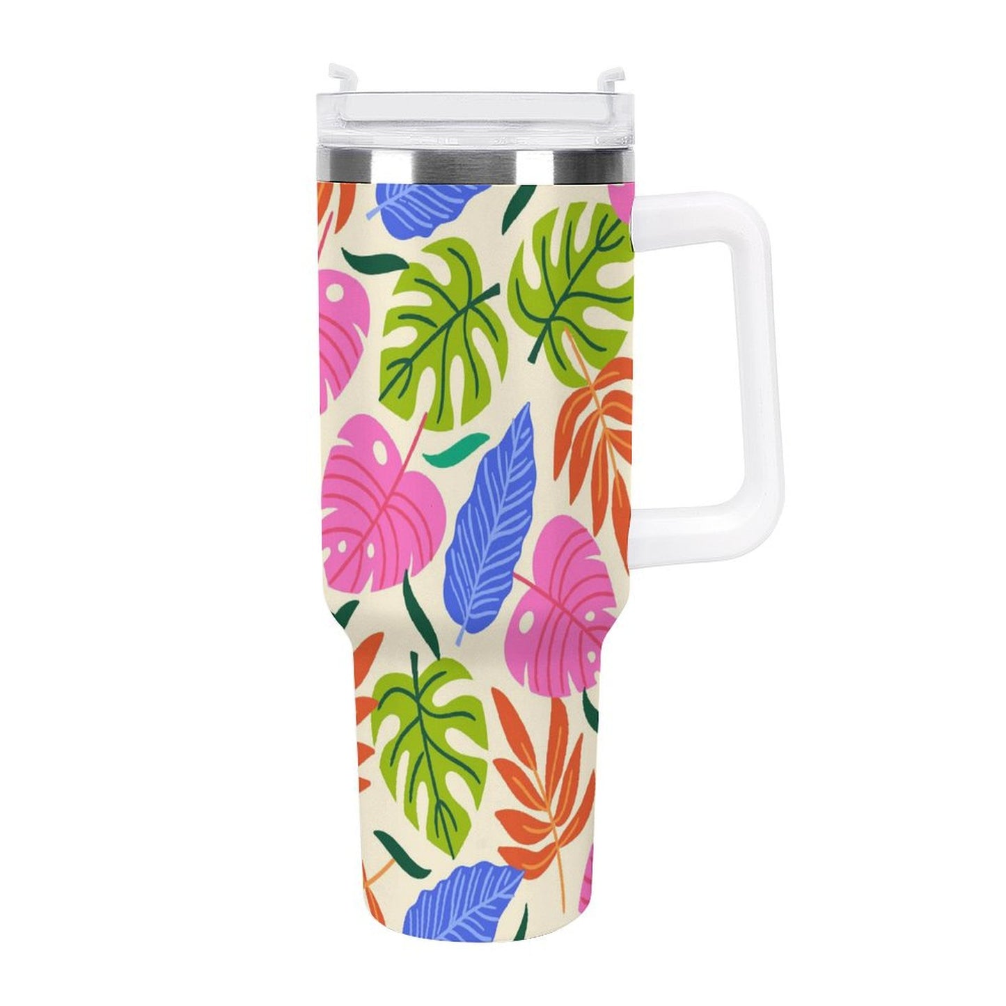 PHDT00467 POD US Local Tumbler 40 oz Large Capacity Car Cup Tropical, Vibrant