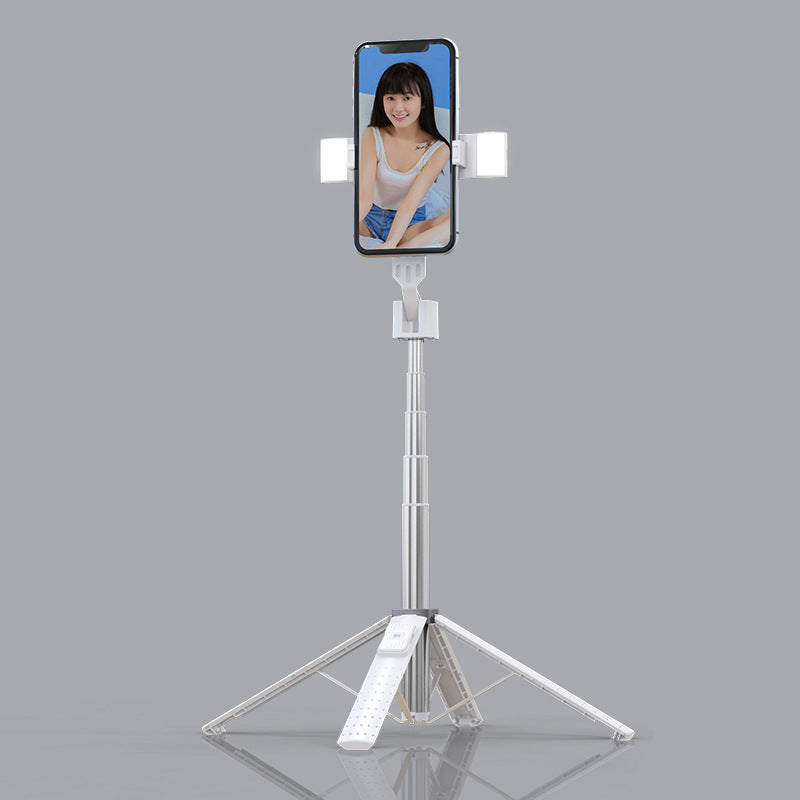 US Local Quadrupod Double Fill Light Mobile Phone Bluetooth-compatible Selfie Stick