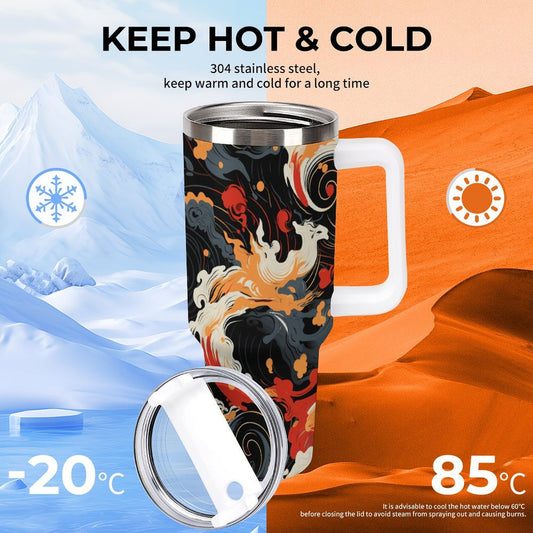 PHDT00501 POD US Local Tumbler 40oz Large Capacity Car Cup Soaring Clouds, Magnificent