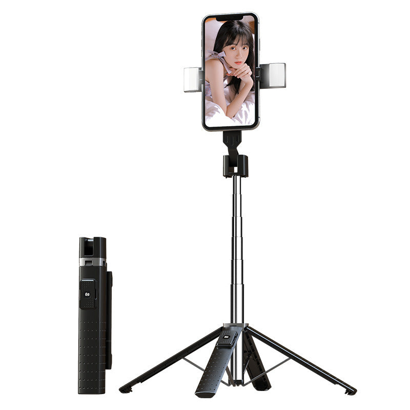 US Local Quadrupod Double Fill Light Mobile Phone Bluetooth-compatible Selfie Stick