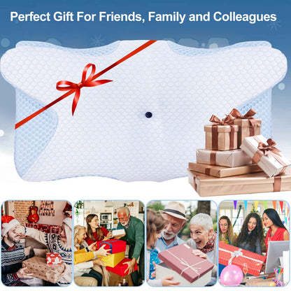 US Local 2 Pcs Memory Foam Pillow Neck Support Pillow For Pain Relief Sleeping Ergonomic Contour Orthopedic Support Side Back Stomach Sleeper