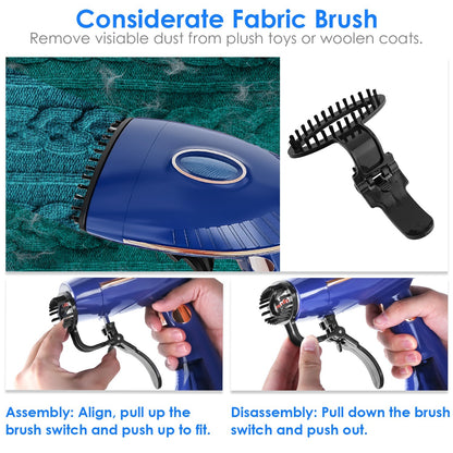 US Local 1Pc 1500W 2 In 1 Foldable Garment Steamer Handheld Fabric Wrinkle Remover With 168ML & 288ML Water Tanks For Flat Hanging Ironing