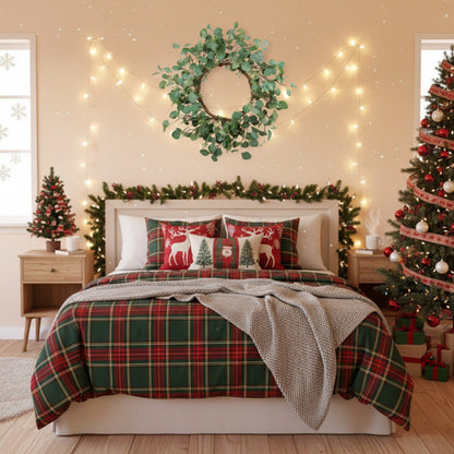 US Local Christmas Eucalyptus Wreath Green Door Wreath Fake Leaf Garland Wedding Home Frontdoor Decor FBA Shipment