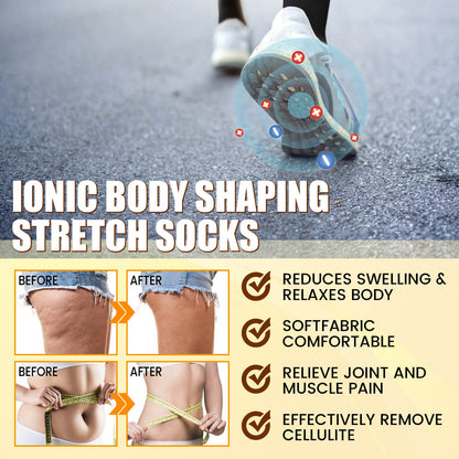 US Local South Moon Ionic Body Shaping Stretch Socks, Outdoor Sports Comfortable Breathable Non-slip Foot Care Elastic Socks