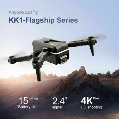 US Local Quad Air Drone RC Drone 4K HD Dual Camera WIFI FPV KK1 2 X Battery Rc Quadcopter