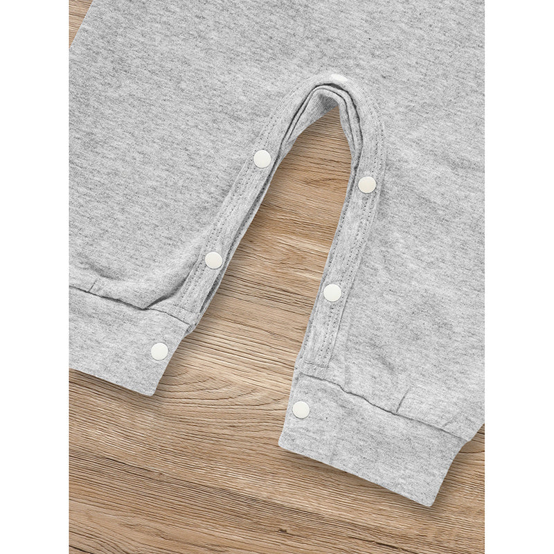 US Local Newborn Baby Boy Outfits Long Sleeve Animal Print Romper & Hat 2Pcs Fall Winter Clothes Set