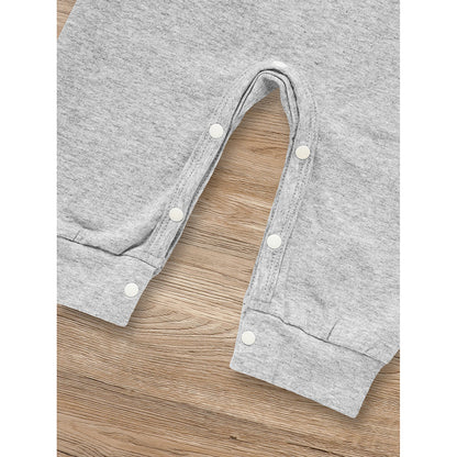 US Local Newborn Baby Boy Outfits Long Sleeve Animal Print Romper & Hat 2Pcs Fall Winter Clothes Set