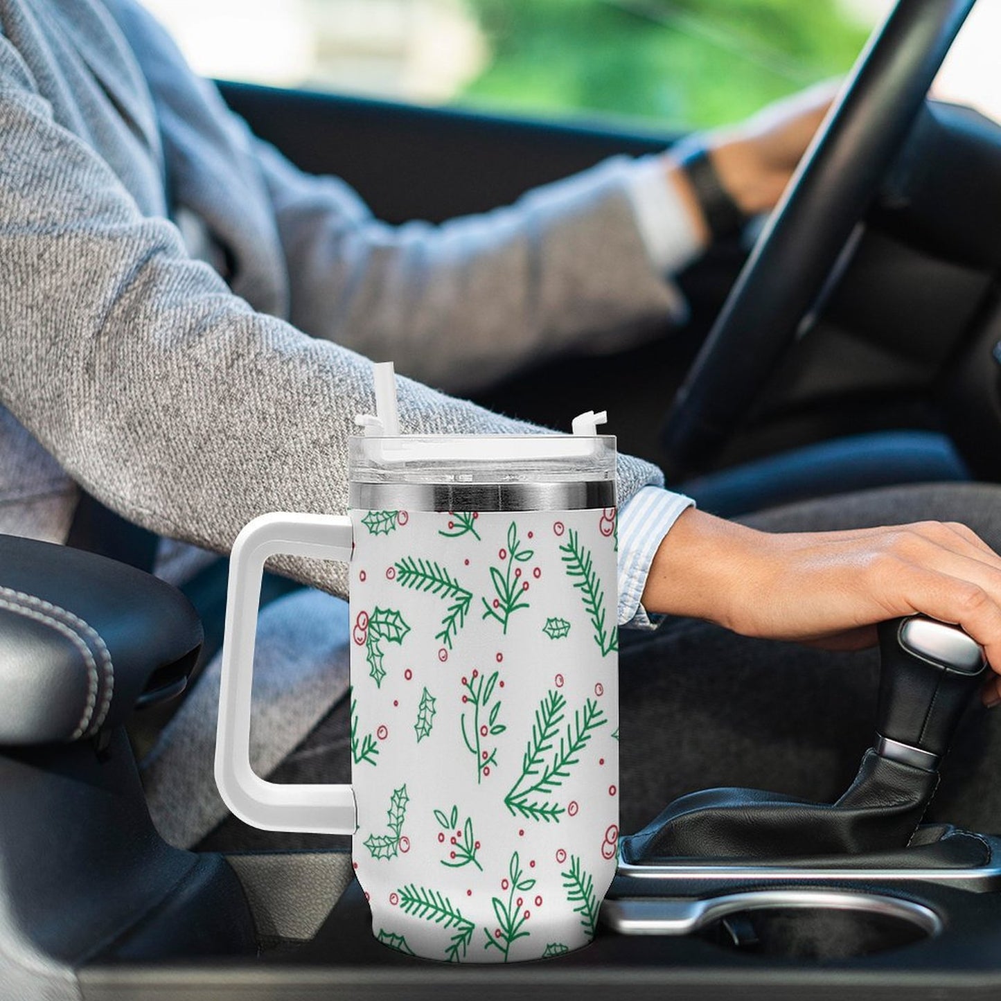 PHDT00294 POD US Local Tumbler 40 oz Large Capacity Car Cup Christmas Green