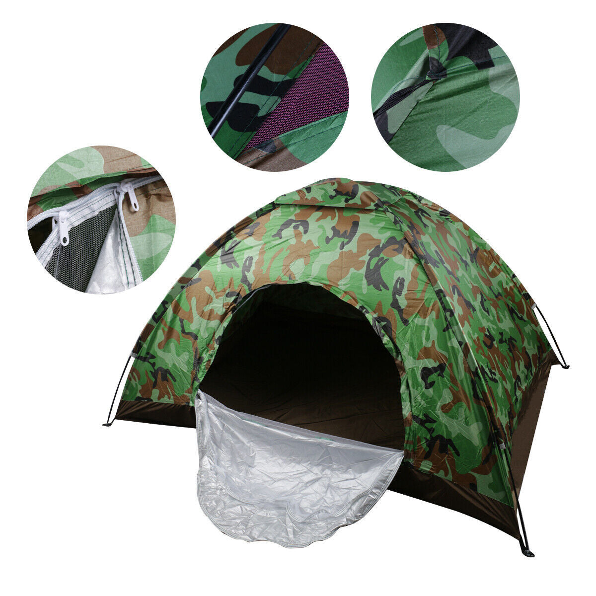 UK Local 2-3 Man Automatic Instant Double Layer-Up Camping Tent Waterproof Outdoor