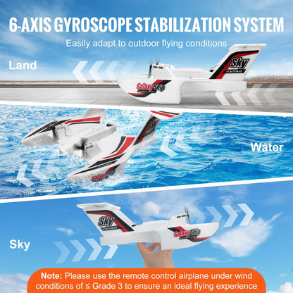 US Local VEVOR RC Airplane Amphibious EPP Foam RC Plane Toy With 2.4 GHz Remote Control