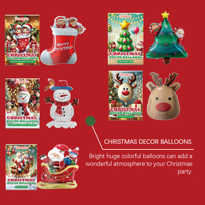 US Local Dowmoo Christmas Balloon Balloon Standing Santa Claus Reindeer Christmas Tree Event Atmosphere Decoration