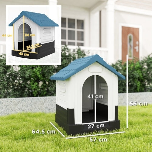 UK Local PawHut Outside Dog Kennel House, For Miniature Dogs, 64.5 X 57 X 66cm