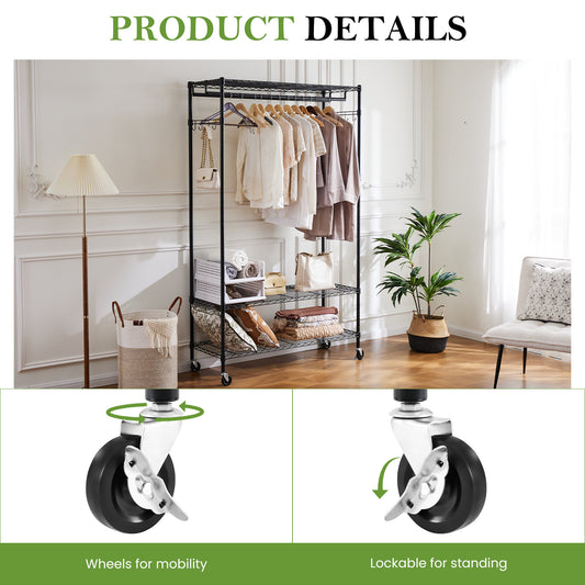 US Local Adjustable Mobile Hanger, Iron Storage Hanger