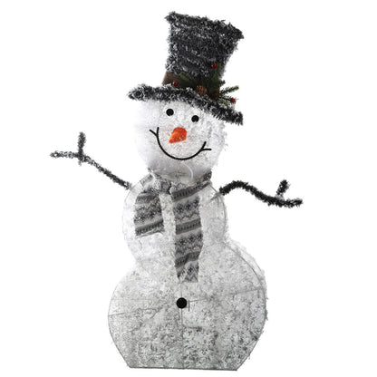 US Local 1Pc LED Christmas Snowman Decoration Light Collapsible Battery Operated Lighted Snowman Indoor Outdoor Garden Light With Removable Hands Scarf