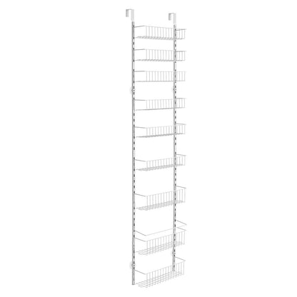 US Local 9-Tier Over The Door Pantry Organizer Hanging Storage Rack Adjustable Kitchen