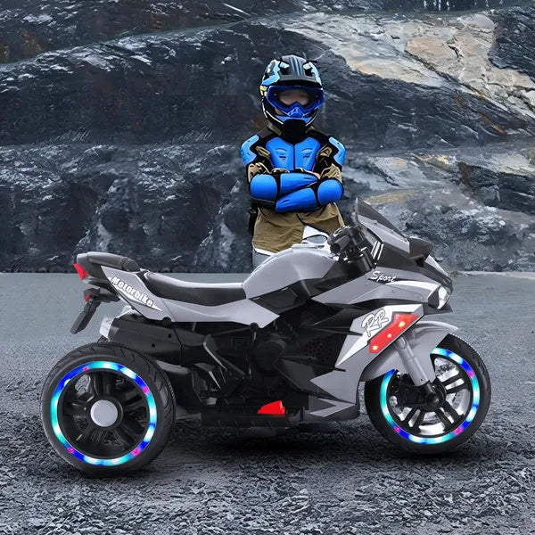 US Local Motorcycle For Kids, 12V Electric Ride On Motorcycle For Brithday Gifts, Kids Motorcycle With LED Lights, Music