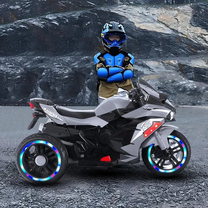 US Local Motorcycle For Kids, 12V Electric Ride On Motorcycle For Brithday Gifts, Kids Motorcycle With LED Lights, Music