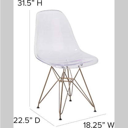 US Local 2 Transparent Dining Chairs