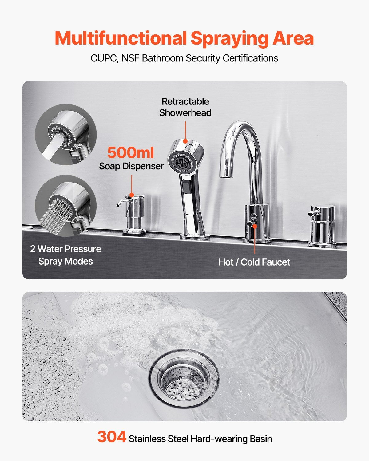 US Local 61 Inch Dog Grooming Bath Tub Stainless Steel W Ramp Water Filter