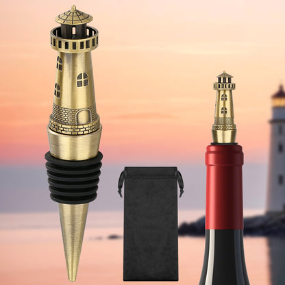 US Local Creative Lighthouse Wine Stopper, Seals The Aroma Of Wine, Protects High-quality Wine, And Serves As A Premium Tool For Wine Preservation.