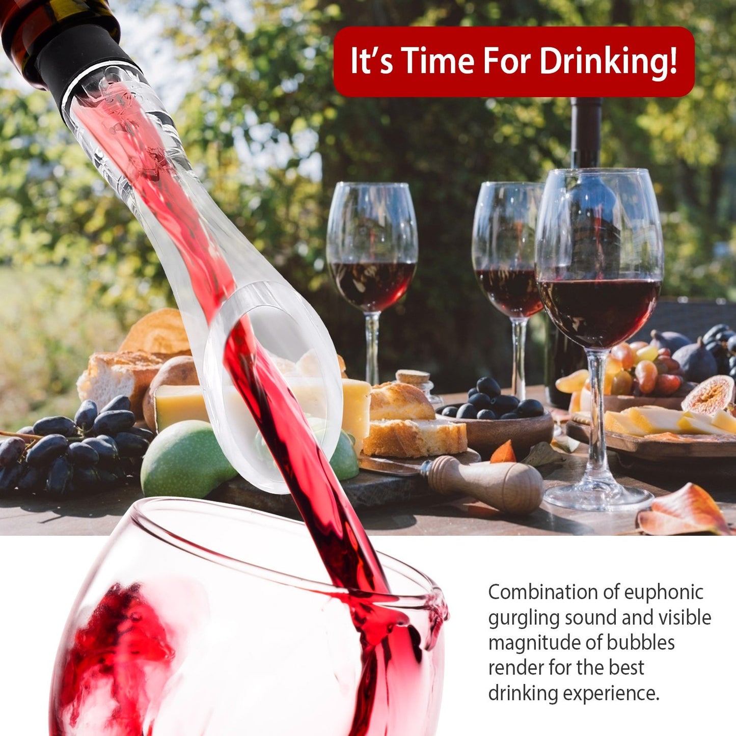 US Local 1 Pc Wine Aerator Pourer Spout Decanter Spout Attachable In-Bottle Wine Drip Stopper