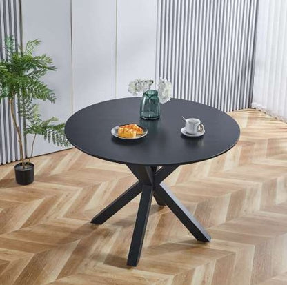 US Local Fiberboard Black Dining Table