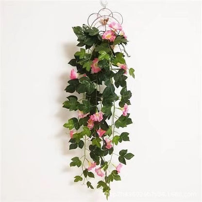 US Local Simulation Plant Morning Glory Ratten For Wall Hanging Decoration