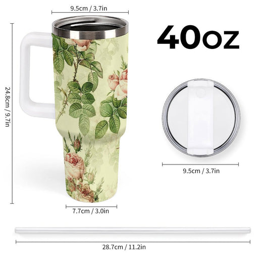 PHDT00444 POD US Local Tumbler 40 oz Large Capacity Car Cup Roses