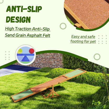 US Local Wooden Dog Agility Seesaw For Training And Exercise, Weather Resistant, 83 L X 16 W X 14 H, Orange