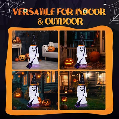 US Local 4ft Ghost Lighted Outdoor Halloween Decorations