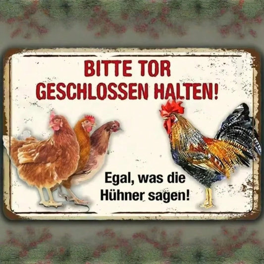 US Local Funny Chicken Vintage Sign –'Ignore What They Say' Metal Decor | Barn Poultry Yard Art,room decor，halloween decor,home decor