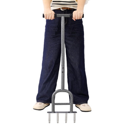 US Local Lawn Coring Aerator, 4 Corer Plug Aerator Tool With Soft Rubber Grip, Manual Grass Aerating Tool, Garden Tool & Cleaning Hand Tool For Loosening Soil And Improving Lawn Health