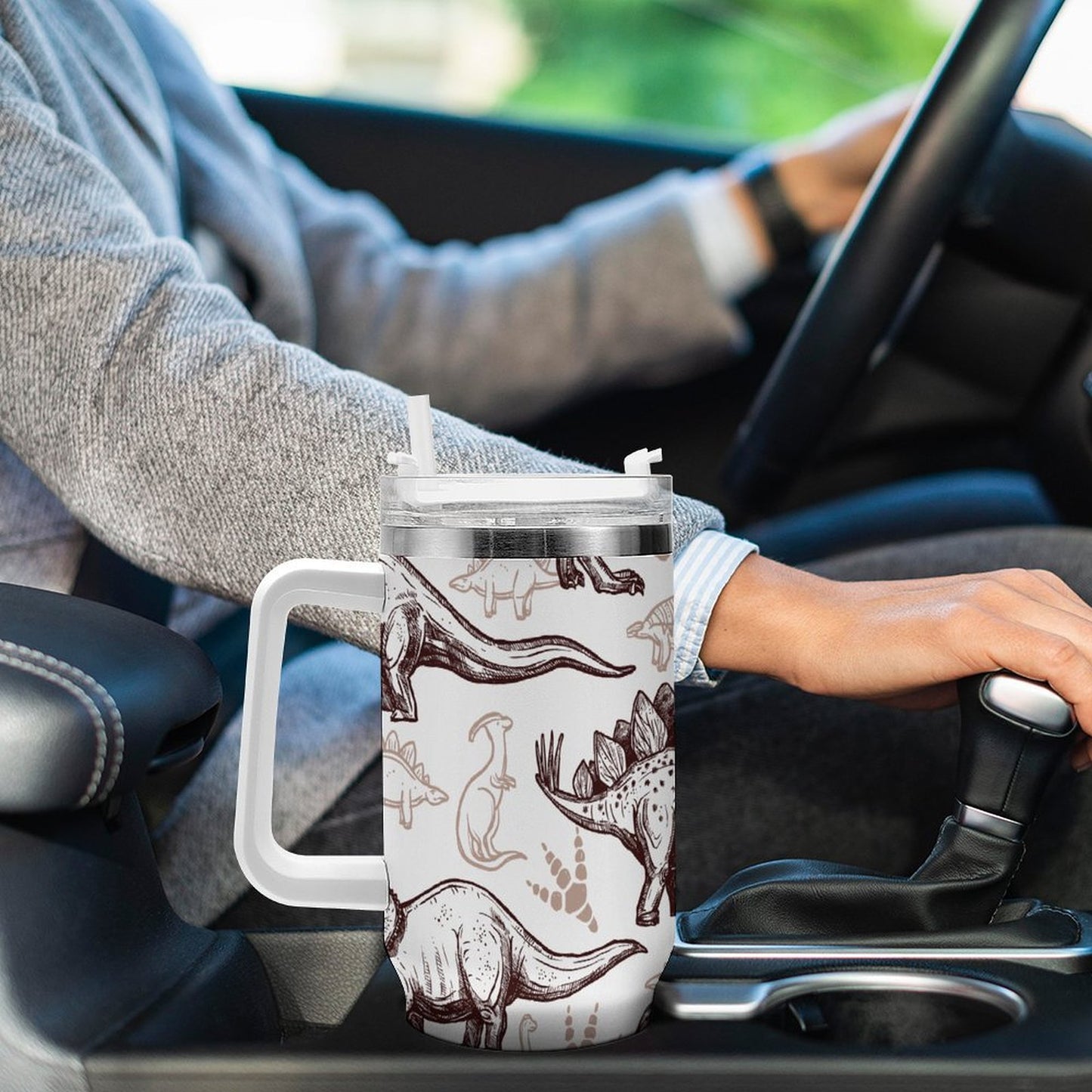 PHDT00503 POD US Local Tumbler 40oz Large Capacity Car Cup Dinosaur