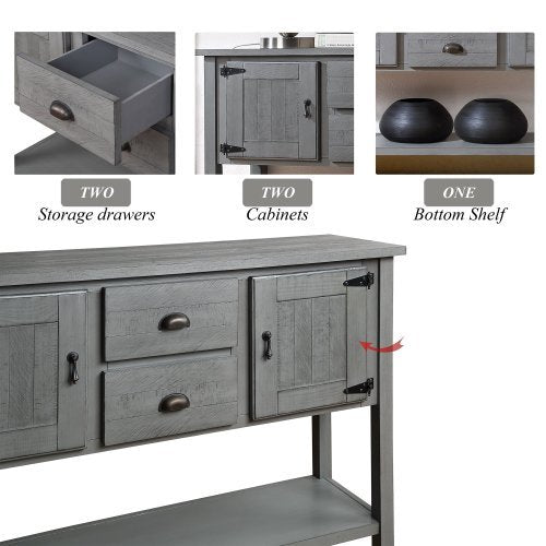 US Local 48-inch Solid Wood Sideboard Console Table