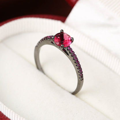 Colorful Zircon Elegant Elegant Elegant Ring