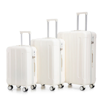US Local 20   24  28  3 Pcs Set In ABS Spinner Wheel Luggage, Carry On Suitcase, Matching Color, TSA Combination Lock