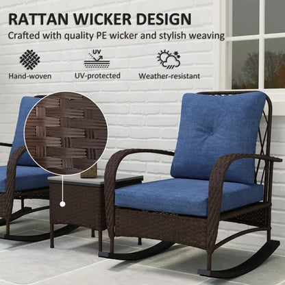 US Local Rattan Chaise Lounge Chair, Wicker Patio Furniture Set