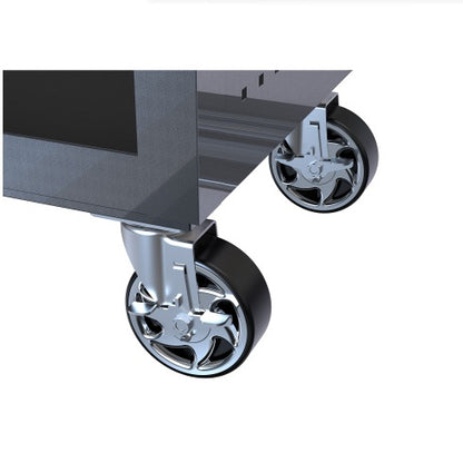 US Local 4 DRAWERS MULTIFUNCTIONAL TOOL CART WITH WHEELS AND WOODEN TOP