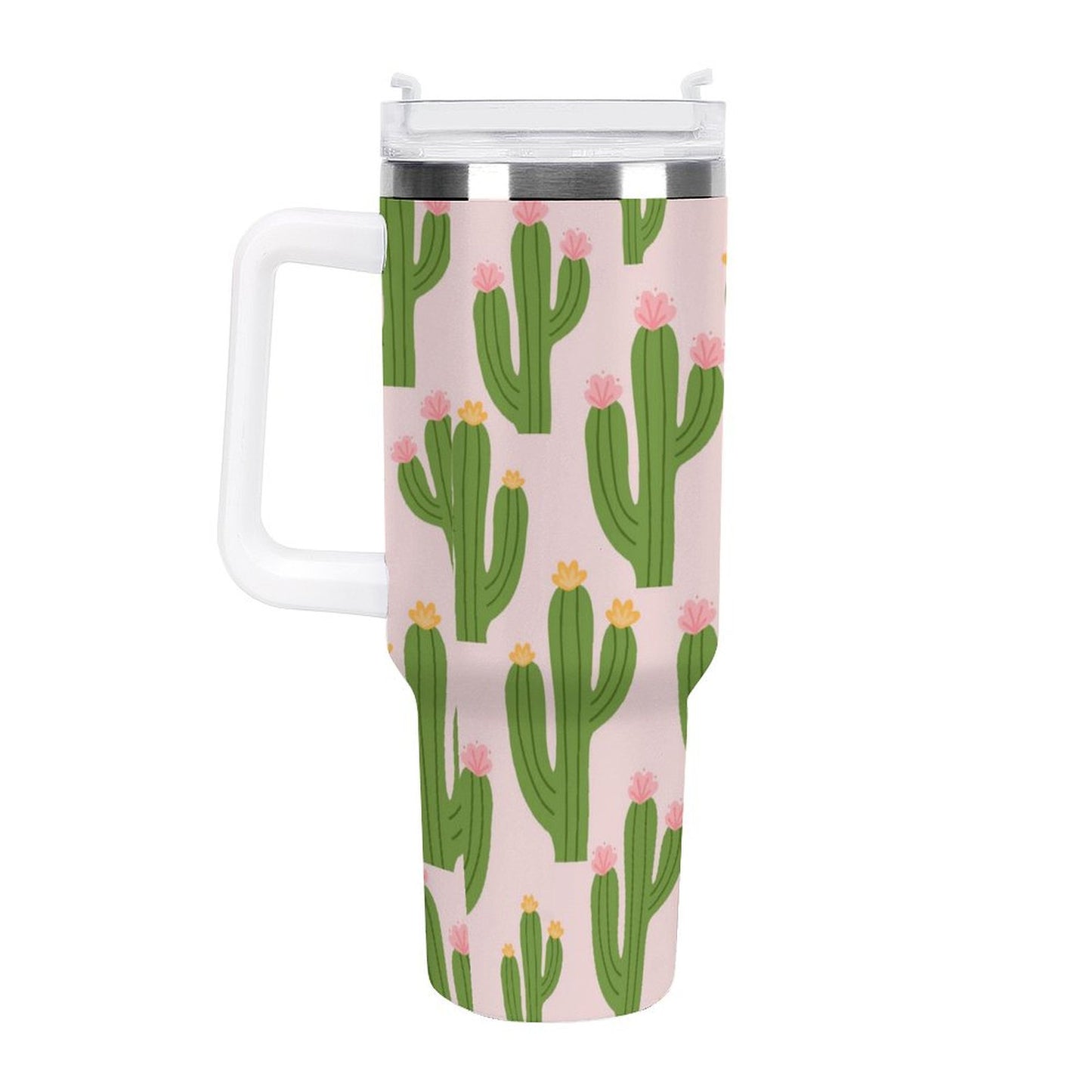 PHDT00425 POD US Local Tumbler 40 oz Large Capacity Car Cup Pink, Cactus