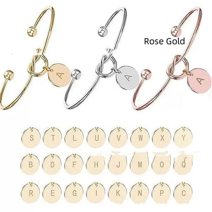 Titanium Steel 26 English Letters Bracelet Diy Love Heart