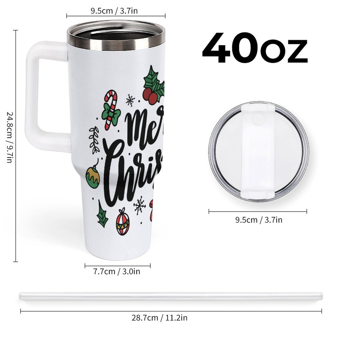 PHDT00273 POD US Local Tumbler 40 oz Large Capacity Car Cup Christmas