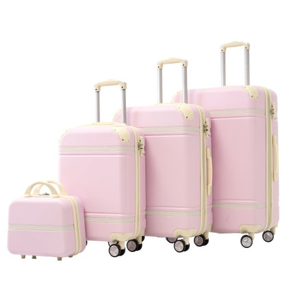US Local Hardshell Luggage Sets 4 Pieces 20x24x28 Luggages And Cosmetic Case Spinner Suitcase With TSA Lock Lightweight