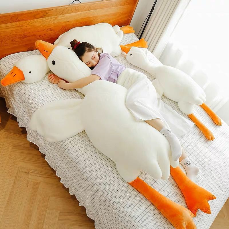 US Local Cute Big White Geese Pillow Plush Toy