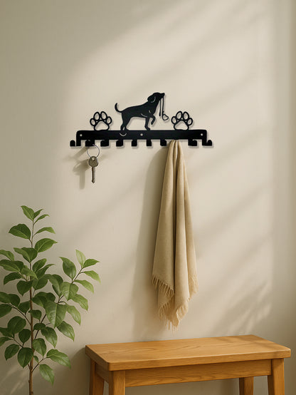 US Local 1Pc Cute Rustic Wall Rack W Hooks - Space-Saving Storage For Coats, Hats,Towels