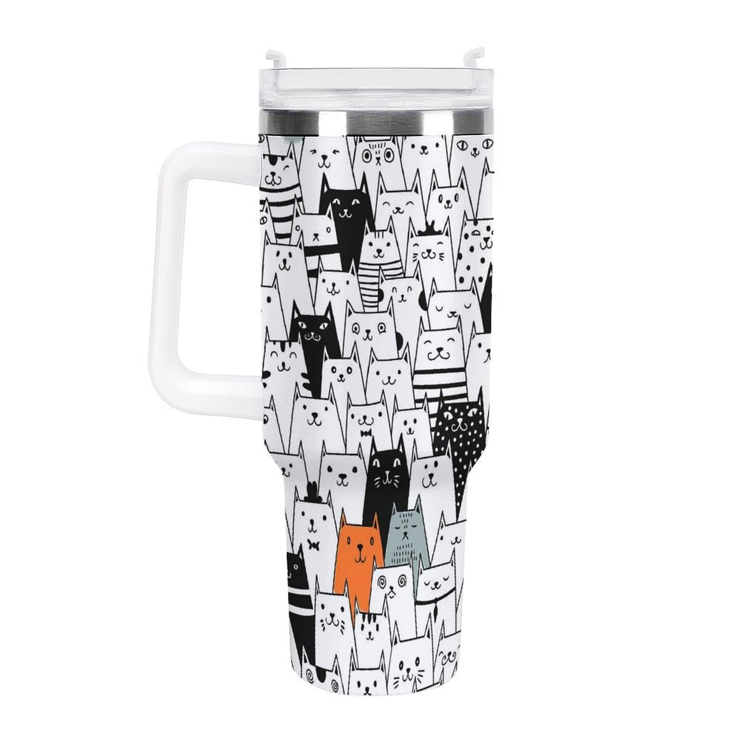 PHDT00377 POD US Local Tumbler 40 oz Large Capacity Car Cup Funny Cat