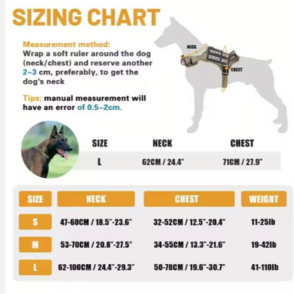 US Local USLOCAL Tactical Service Dog Harness With Control Handle No Pulling Adjustable Reflective Pet Vest Harness Easy Walking Training