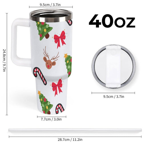 POD US Local Tumbler 40oz Large Capacity Car Cup Floral, Spring, Watercolor