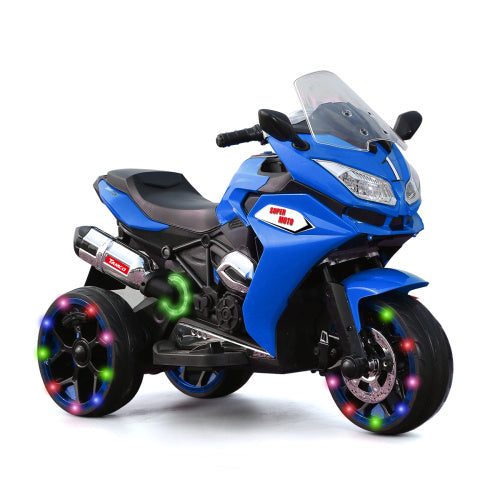 US Local 12V Kids Electric Motorcycle ,ride On Motorcycle,Three Lighting Wheels Kids Electric Toys Boys Girls Motorcycle, Children Battery Motor Bikes Rechargeable 3 Wheels Ride On Electric Motorcycle